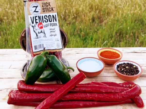 Venison Jerky - Spicy (Smoked Rope Style)
